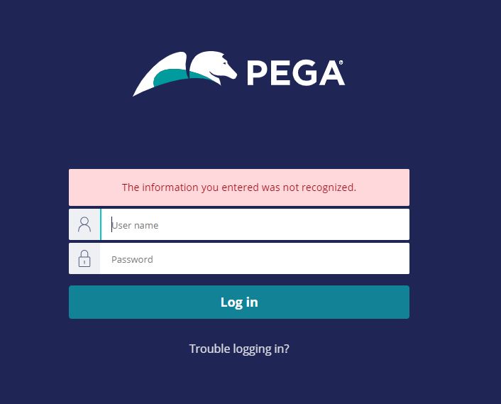 Cannot log into Pega Platform Support Center